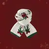 Bufanda de Punto con Árbol de Navidad Rojo, Estilo Coreano, Atmosférica, Cálida para Invierno, Versátil, Calentador de Cuello Regalo de Navidad para Pareja Estudiante