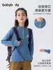 Body para bebé Kidsren Camiseta interior con cremallera Otoño e Invierno 2025 Nuevo estilo Niñas y Niños Cuello alto Mediopollo Camiseta de terciopelo alemán Mangas largas