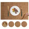 Manteles Individuales de Cuero Estilo Ins Nórdico, Manteles de Mesa Resistentes al Calor, Manteles Aislantes para Mesa de Comedor, Posavasos para Tazones, Manteles de Platos de Comedor de Alta Gama, Posavasos para Tazas de Té