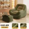 Sofá perezoso de pana para balcón y dormitorio, sofá de ocio de moda, sofá individual de estilo francés para sala de estar