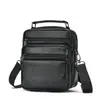 Nova Bolsa Masculina de Couro Genuíno para Pendurar Bolsa de Ombro Couro Bovino Camada Superior Casual ao Ar Livre Pequena Bolsinha de Mensageiro de Negócios de Alto Padrão Bolsa Transversal para Comutador