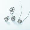Anillo de diamantes con temperamento socialité de estilo europeo y americano, moda femenina popular S925, anillo de flores de plata esterlina, joyería, traje