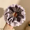 Encaje Francés Anillo para el Cabello de Intestino Grueso para Mujer Sentido de Alta Gama Tamaño Grande Flor para el Cabello Dulce Cuerda para el Cabello Combinable Cuerda para el Cabello