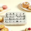 24-Head pastelaria nozzle terno assar bolo squeeze saco coreano relógio flor creme ferramenta assar biscoito médio