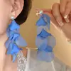Brincos de Liga Estilo Festivo Flor Pérola Pendurados para Mulheres Atmosfera de Praia Brincos Emagrecedores