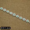 Em Estoque Atacado 12 Pétalas Flor Margarida Pequena Renda Bordada Solúvel em Água Decoração de Chapéu Renda DIY Renda