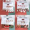 Pendientes de campana con copos de nieve de la serie navideña, combinación de traje, comercio exterior, gran oferta, pendientes de alce con gotas de aceite de dibujos animados para hombre mayor, mujeres