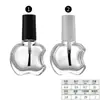 Botellas Transparentes Redondas y Cuadradas para Esmalte de Uñas 5ml 10ml 15ml Botellas de Vidrio para Cosméticos con Tapa y Pincel