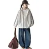 Ropa exterior de otoño para niñas 2026 nuevo top con capucha deportivo casual elegante para niños mayores, chaqueta de rayas de otoño