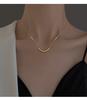 Collar de cuentas redondas de plata esterlina s925 para mujer, chapado en cobre y oro de 18 quilates, cadena de clavícula, joyería al por mayor.