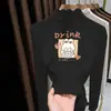 Otoño/Invierno 2026 Camiseta Térmica de Felpa para Niñas, Cuello Semi Alto, Manga Larga, Capa Base, Ropa Interior Cálida con Volantes Estilosa para Niños