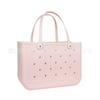 Bolsa de Compras de Palha para Mulheres, Bolsa de Praia Impermeável, Bolsa de Armazenamento para Camping, Viagem, Natação, Bolsa de EVA com Furos Multicolorida