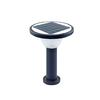 Acabamento Processado Carcaça de Luz Solar de Jardim LED 7W Lâmpada de Cabeça de Coluna Lâmpada de Cabeça de Coluna Redonda Kit de Luz de Jardim para Gramado