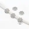 Espaçador Porta-Flores Banhado a Ouro Tampa de Flor Material para Tecelagem DIY Pulseira de Contas Colar Porta-Contas Acessórios de Joias Atacado C16