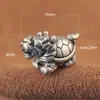 Yabin Plata Pura 999 Cuentas Espaciadoras Pixiu Auspicioso Accesorios para Joyería DIY Año del Zodiaco Fortuna Cuentas Sueltas Vintage Perforadas