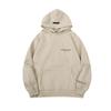 Suéter con capucha y letras en el pecho esenciales de calle FEAR OF GOD, abrigo holgado de marca de moda estadounidense.