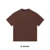Camiseta Europeia e Americana Transfronteiriça 260g Algodão Puro Lavado e Tingido Retrô Solta Grande Tamanho Desgastada Branqueada Manga Curta Masculina