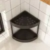 Estante de almacenamiento para baño, estante de esquina de pie, organizador de artículos de tocador, estante triangular de esquina para baño