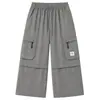 Roupas infantis para meninos, nova coleção outono 2026, calça reta solta, calça cargo estilo jogger infantil grande para primavera e outono, atacado