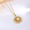 Colgante de Collar con Forma de Corazón y Copo de Nieve de Perla Artificial Fresco, Dulce y Lindo, Chapado en Cobre Color 18K Duradero, Collar Elegante y Moderno para Mujer