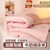 Lençol de cama de veludo de leite peça única inverno com mais veludo espessura extra superfície de flanela veludo coral pessoa solteira dupla lençol de cama quente cobertor de pelúcia