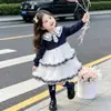 Vestido para Niñas Primavera Otoño 2026 Nuevo Elegante Dibujos Animados de Conejo Policía Bebé Niña Princesa Falda Esponjosa