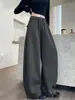 Pantalones Casuales Ligeramente Curvos Estilo Streetwear Americano Regular Otoño 2026, Pantalones de Chándal Anchos Sueltos de Moda con Cordón y Efecto Caído