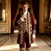 Disfraces de Halloween Más Vendidos, Vestido de Príncipe, Atuendo Cosplay, Conjunto de Tres Piezas Bordado con Encaje Estilo Palacio, Ropa Medieval