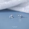 Aretes de Mariposa Azul de Plata s999 para Mujer, Simples, Pequeños y Pequeños, Frescos, Elegantes, Aretes Mori Cute, Accesorios para las Orejas