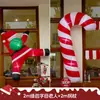 Decorações de Natal 2024 Papai Noel Inflável Escalando Janela Decoração Inflável Layout de Cena Temática Pendentes Enfeites