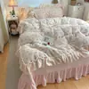 Juego de Cuatro Piezas Estilo Coreano Estampado de Leche Polar Grueso Cálido Alto Gramaje Felpa de Doble Cara Ropa de Cama Otoño e Invierno 2026