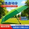 Guarda-chuva de uso duplo ensolarado e chuvoso guarda-chuva totalmente automático de três dobras guarda-chuva dobrável impressão de LOGO guarda-chuva de cabo longo personalizado de desenho animado atacado