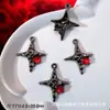 Accesorios de Estilo Oscuro Estilo Europeo y Americano Mariposa Negra Pistola Cruz de Rosa Colgante Pulsera de Cuentas DIY Collar