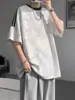 Camiseta de Manga Corta Tie-Dye de Moda para Hombre, Estilo Nuevo Retro Veraniego de Tendencia, Top Holgado Elegante High Street de Peso Pesado de Media Manga