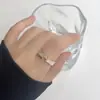Anel Aberto Elegante Letra H Totalmente Cravejado de Diamantes Moda Feminina Personalizado Anel de Dedo de Luxo Leve Design de Nicho Anel com Senso Avançado