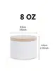 Lata de Velas de Hojalata con Tapa de Grano de Madera Simulada 4oz Lata de Velas de Aromaterapia 8oz Blanca Negra Lata para Dulces de Boda