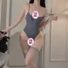 Lencería sexy, lencería estilo cosplay inspirada en anime japonés, traje de baño sexy de una pieza, diseño sin extracción, adecuado para estudiantes, estilo suave y lindo