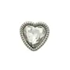 Botón de metal con forma de corazón y pedrería de 8 mm para camisas, botón con forma de corazón para cárdigans de punto, faldas, accesorios para tops de gasa y seda