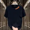 Camiseta de Manga Corta Estilo Americano para Hombre, Estilo Delgado de Verano, Camiseta de Media Manga con Estampado de Alta Gama para Hombre, Producto Transfronterizo de Alta Calidad