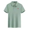 Camisa Polo para Hombre Transfronteriza Color Sólido Verano Bordada Ralph Lauren Manga Corta Casual con Bordado de Pequeño Caballo