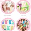 Decoraciones de Pascua en Stock Conejo sin terminar Manualidades de Madera DIY para Niños Artículos de Pascua en Stock