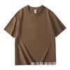200g Xinjiang Long-staple Algodão Pesado Camiseta Masculina de Manga Curta Cor Sólida Verão Algodão Crewneck Base Camisa Solta Meia Manga