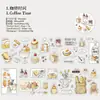 Cinta PET Mate Yanji - Patrón de Acuarela Dibujado a Mano de las Cuatro Estaciones, Impermeable y Duradera, Decoración Creativa para Collages y Diarios