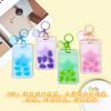 Portatarjetas transparente musical mecedor lindo portatarjetas de insignia de estudiante creativo cubierta protectora de tarjeta escolar portatarjetas con cierre divertido en stock