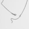 Collar caja de cuentas transfronterizo europeo y americano cadena de clavícula de 1.2 mm de grosor que no se decolora moda simple colgante personalizado diy
