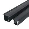 Canal de Aluminio para Luz Lineal LED Canal en Forma de U Perfil de Luz Lineal Empotrado Montado en Superficie Canaleta para Tarjeta Ranura para Tarjeta Proyecto de Sala de Estar