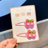 Lindos Pasadores de Frutas Cereza de Dibujos Animados para Niñas, Dulces Pasadores para Cabello de Bebé, Pinzas BB, Pinzas para Flequillo, Pinzas Pequeñas para Bebé