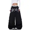 Pantalones Cargo tipo Paracaidista Sueltos Casuales Negros de Secado Rápido con Múltiples Bolsillos para Hombre - Estilo Streetwear Americano de Moda Primavera/Verano 2026