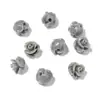 Contas de flor rosa de resina, contas de flor de coral artificial com furo passante, acessórios para pulseiras DIY feitas à mão com contas, joias