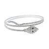 Pulsera de Cadena de Garra de Fábrica de Origen Europea y Americana con Forma de Serpiente con Pedrería Simple para Fiesta de Noche Moda Zirconio Joyería Transfronteriza de Comercio Exterior